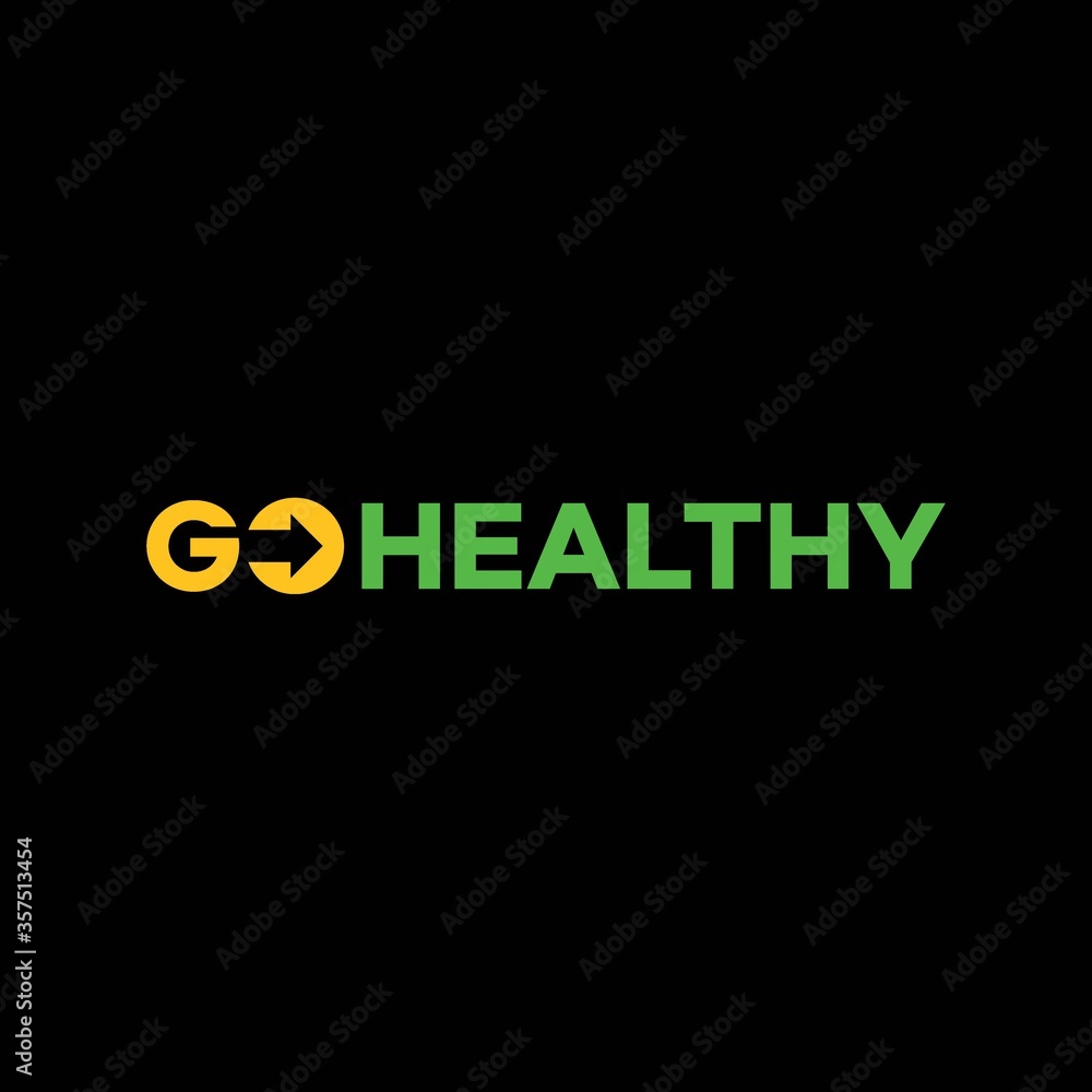 Obraz premium Illustration of simple and elegant go healthy letters#126