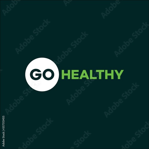 Illustration of simple and elegant go healthy letters design