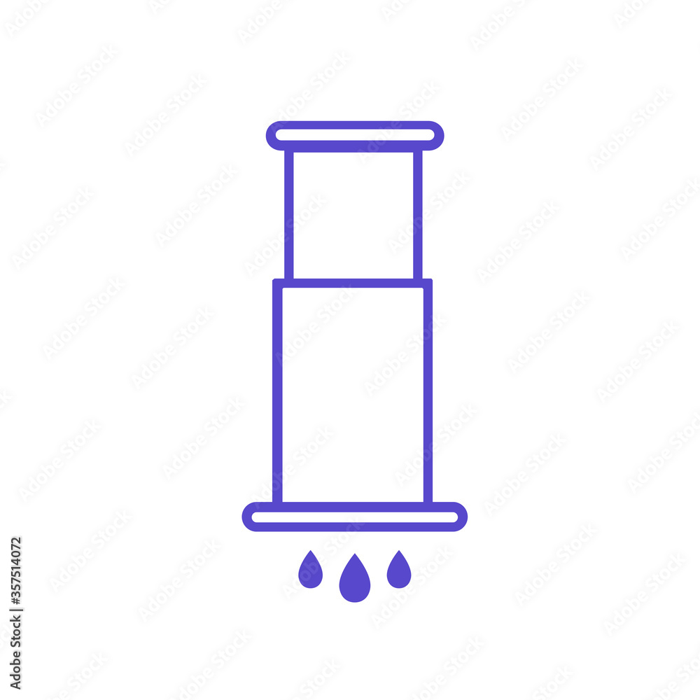 alternative coffee maker icon. device for brewing coffee, vector illustration alternative coffee maker icon. device for brewing coffee, vector illustration