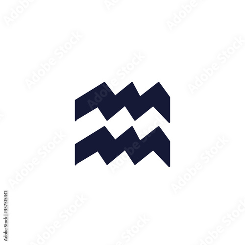 Aquarius flat icon, vector color simple illustration