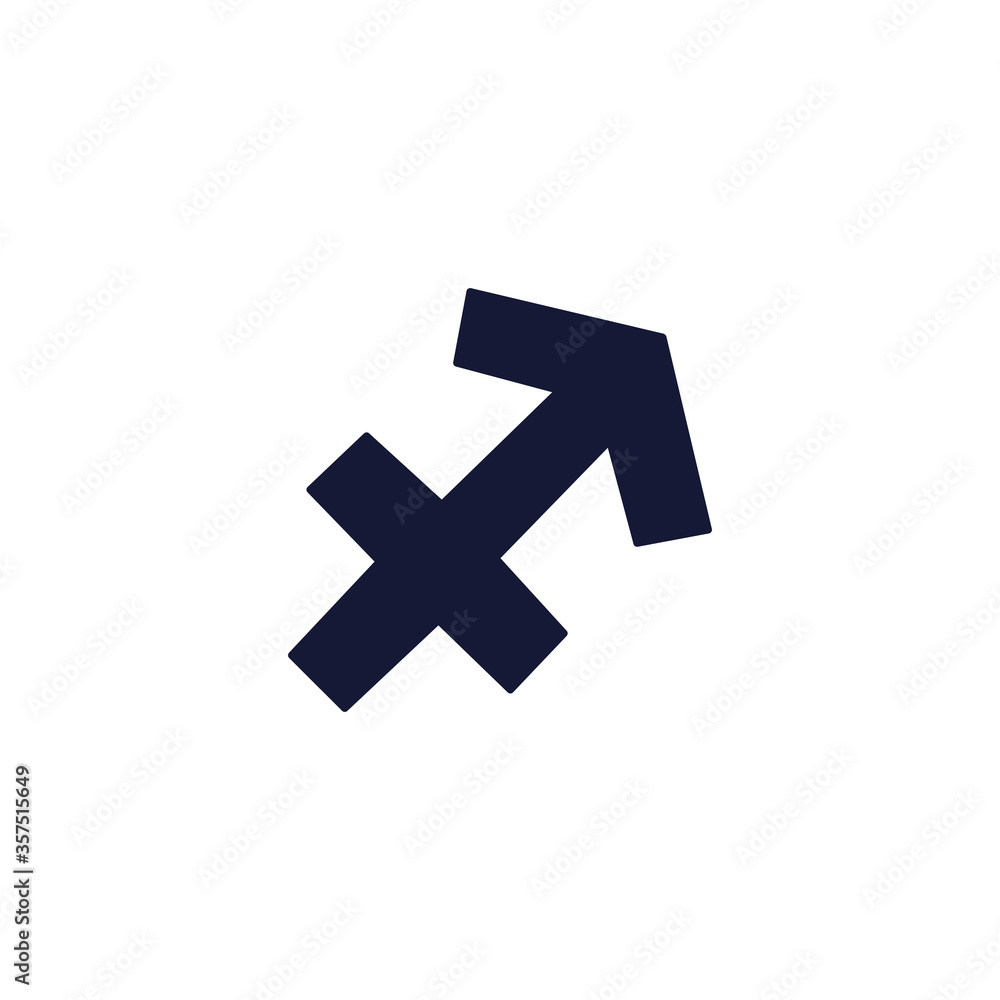 Obraz premium Sagittarius vector icon, vector color simple illustration