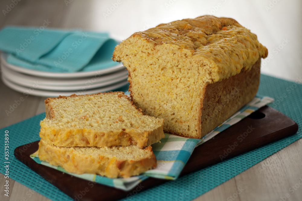 carrot bread with wholemeal flour and flaxseed carrot bread with wholemeal flour and flaxseed