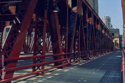 Chicago, IL / USA - Feb 5 2015: Bridge over the lake in Chicago