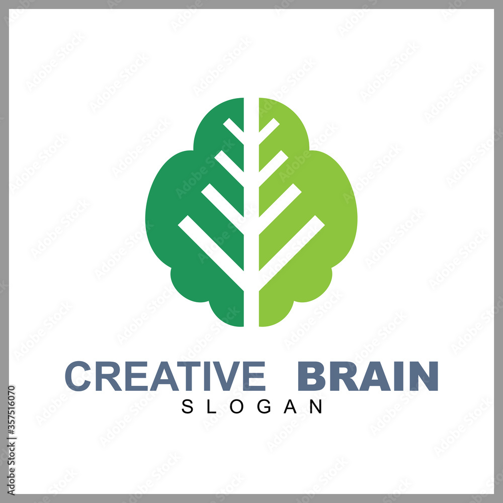 Brain logo vector, suitable for creativity,
 learning, healthy, positive thinking, science, mind focus and creative ideas symbol/icon designs.