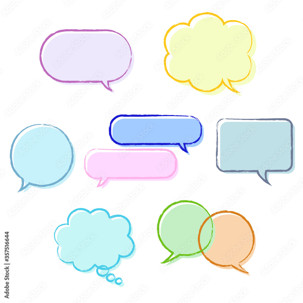 set of speech bubbles set of speech bubbles