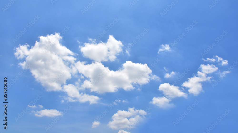 Bright Blue sky with white cloud. Beautiful sky background and wallpaper. Clear day and good weather in the morning. Bright Blue sky with white cloud. Beautiful sky background and wallpaper. Clear day and good weather in the morning.