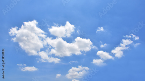 Fototapeta Naklejka Na Ścianę i Meble -  Bright Blue sky with white cloud. Beautiful sky background and wallpaper. Clear day and good weather in the morning.  