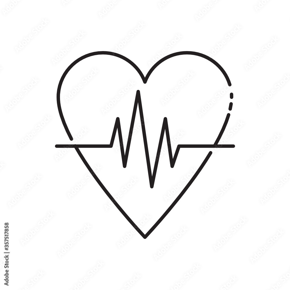 Heart Beat Health Care Icon Heart Beat Health Care Icon