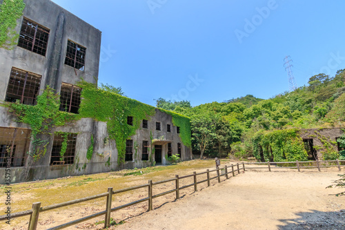 発電所跡　大久野島　広島県竹原市　Power plant Remained site Okunojima Island Hiroshima Takehara city photo