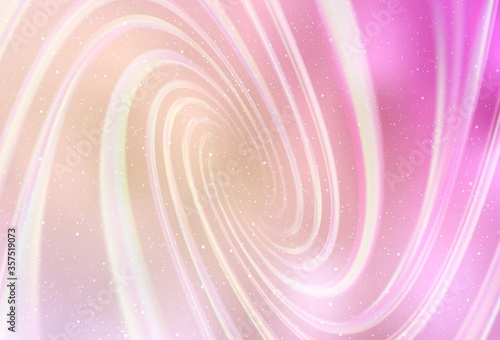 Light Pink, Yellow vector texture with milky way stars.