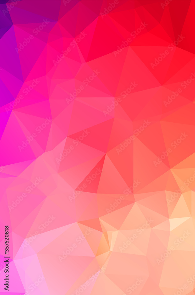Fototapeta premium Purple vivid vector texture with triangular style. Illustration with set of colorful