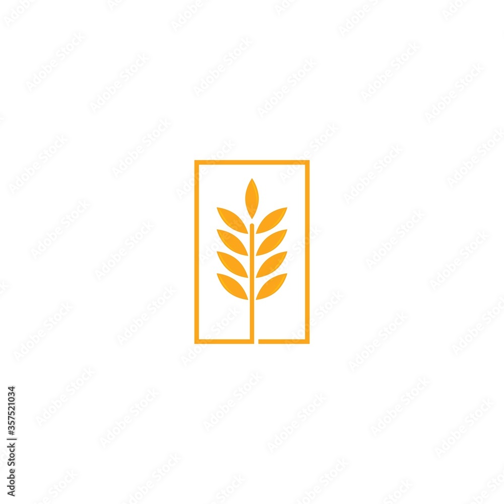 Agriculture wheat Logo Template vector icon Agriculture wheat Logo Template vector icon