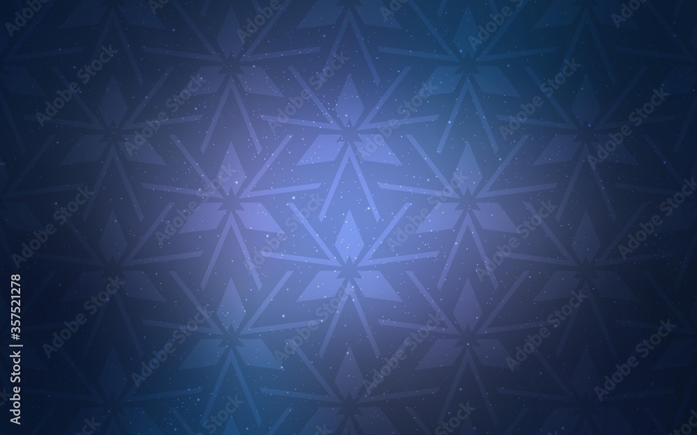 Fototapeta premium Dark Purple vector background with polygonal style.