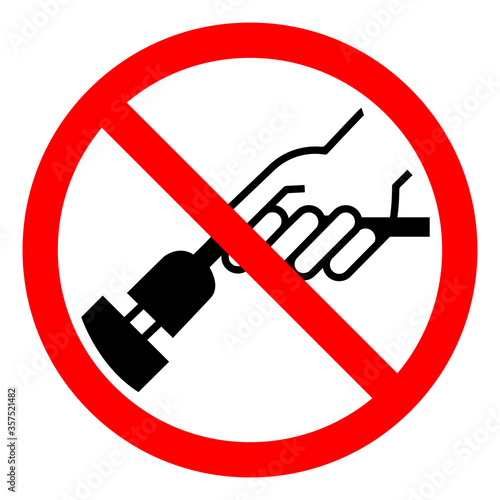 Do Not Remove Plug Symbol Sign, Vector Illustration, Isolate On White Background Label .EPS10