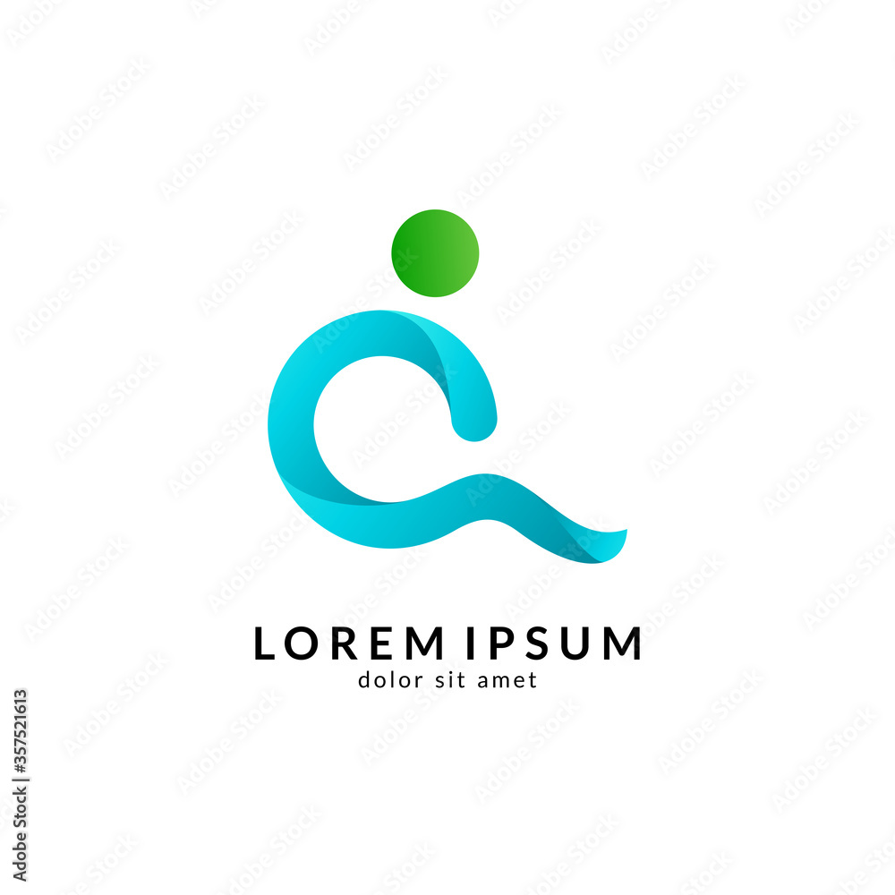 human logo in line style design template human logo in line style design template