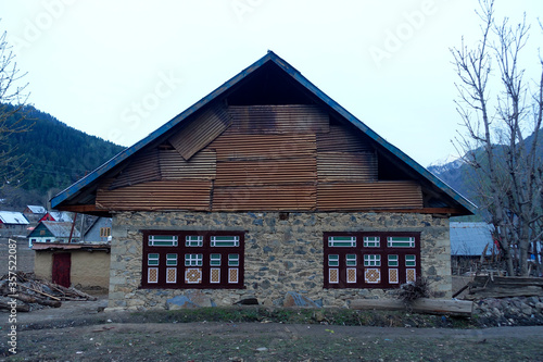 C-0042 Folk House-3
Photographed in Sona Marg, India in April 2019. Kashmir houses. photo