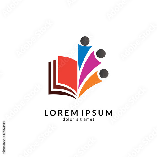 Education logo vector, suitable for school, college, university, campus, graduate, kids education, smart people and science symbol/icon design