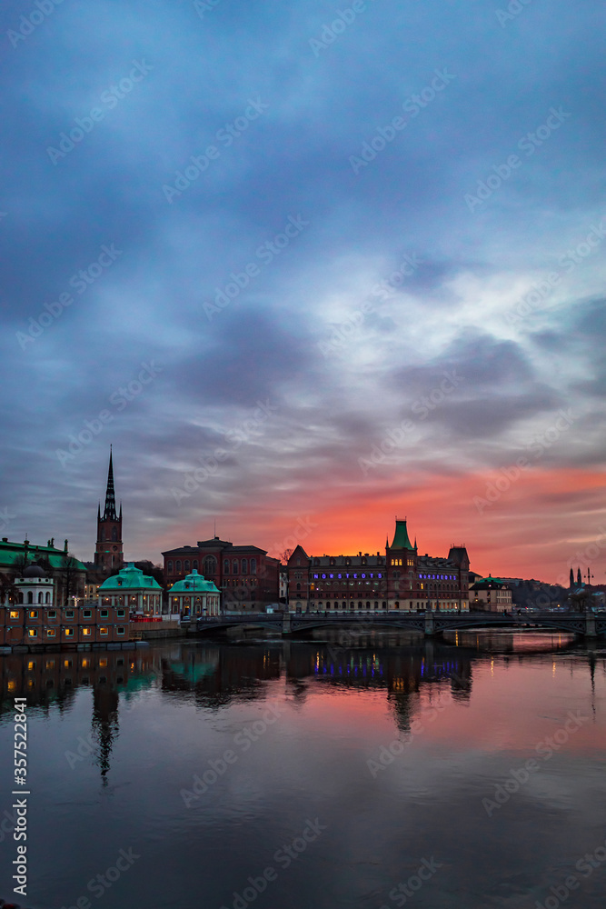 Puesta de sol en Estocolmo
