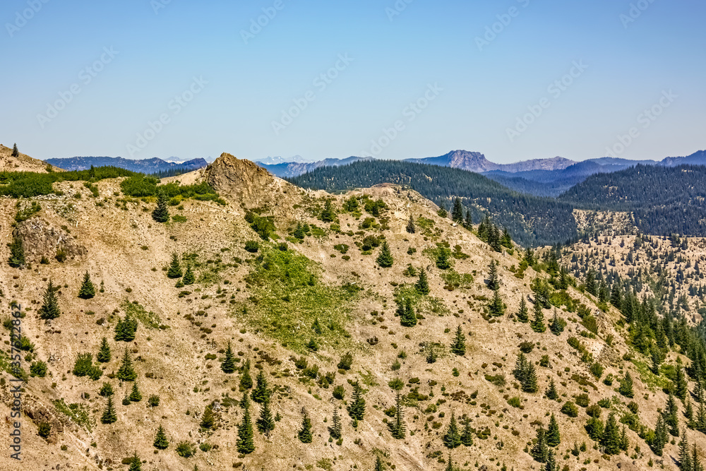 Mountain Landscape in the Washington Cascades by Windy Ridge