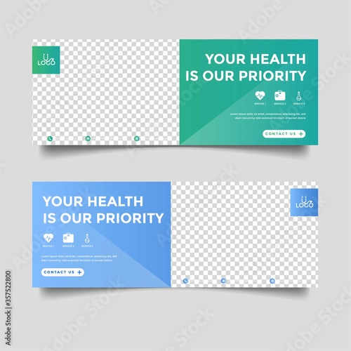 healthcare & medical banner ad design template