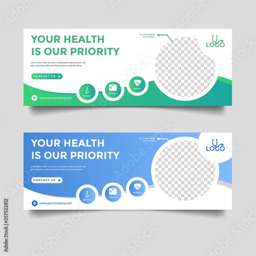 healthcare & medical banner ad design template