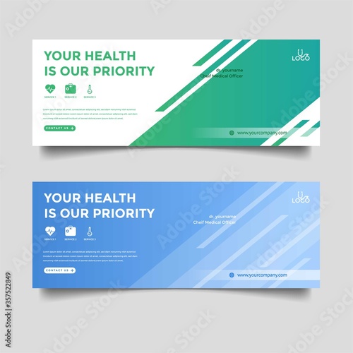 healthcare & medical banner ad design template