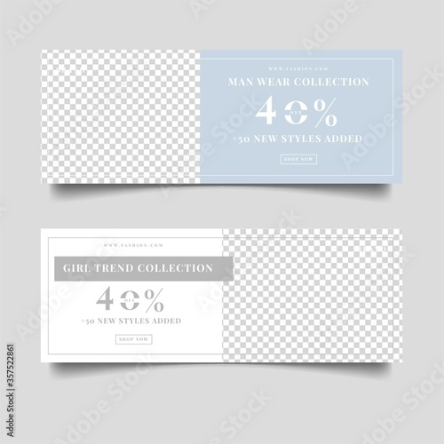 fashion sale banner ad design template