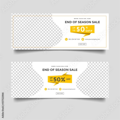 fashion sale banner ad design template