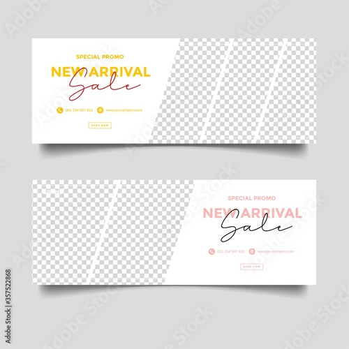 fashion sale banner ad design template