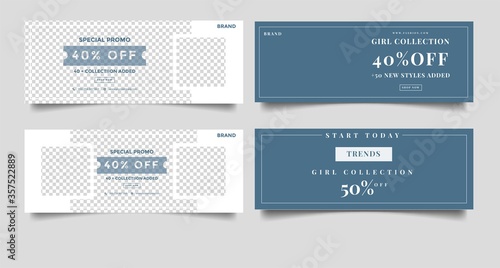 fashion sale banner ad design template