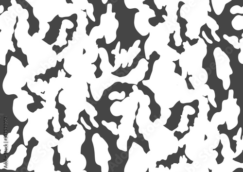 Abstract styled snake scales animal skin seamless pattern design. Black and white seamless camouflage background