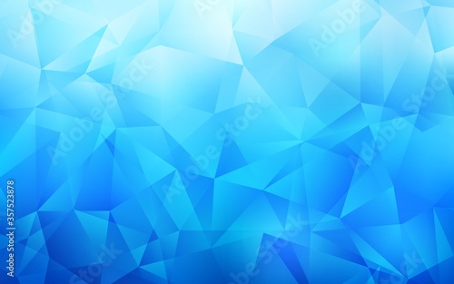 Light BLUE vector polygonal template. © smaria2015