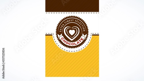 valentines day special edition of extra finest chocolate bar selection with heart shape confectionery over striped background