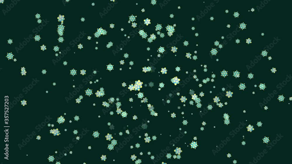 Infectious Flu Virus Concept 2D Graphic Animation background Infectious Flu Virus Concept 2D Graphic Animation background