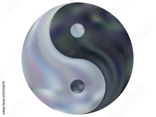Modern background in the form of yin yang.