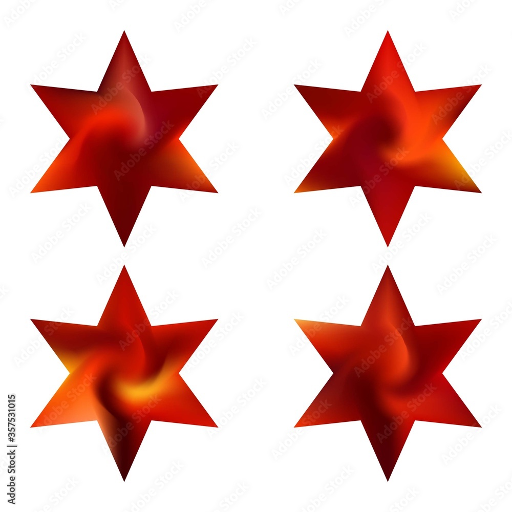 Set of hexagram chromatic backgrounds. Set of hexagram chromatic backgrounds.
