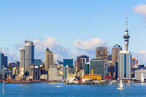 View to Auckland City from Stanley Point Bay Devonport Auckland  New Zealand 
