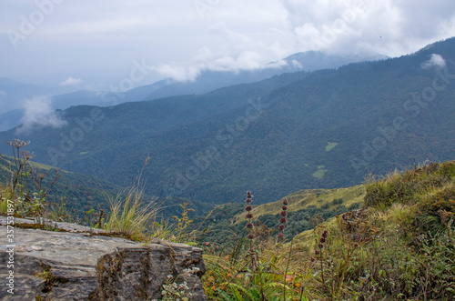 Nature landscape mountain in Nepal autumn Himalayas
 photo