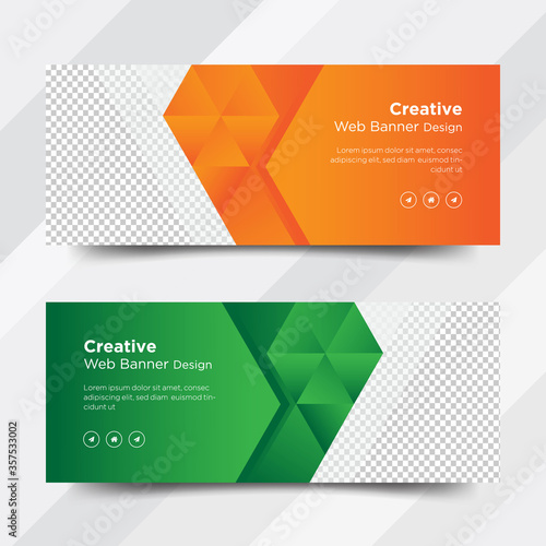 Business web banner, cover templates design 	
