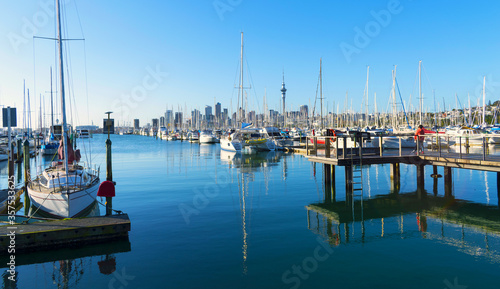 Mooring Boats at Westhaven Marina Auckland New Zealand