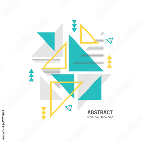 Free Download Abstract modern triangle geometric template on white background. Element design. Vector illustration. - GFXLoad