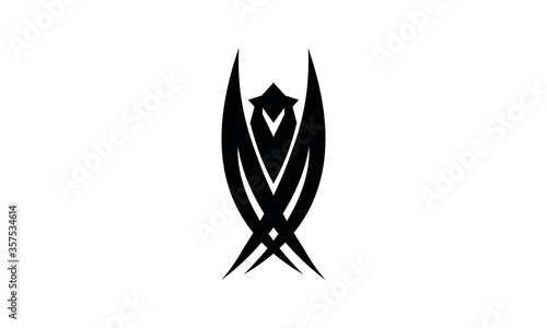 tribal black eagle vector