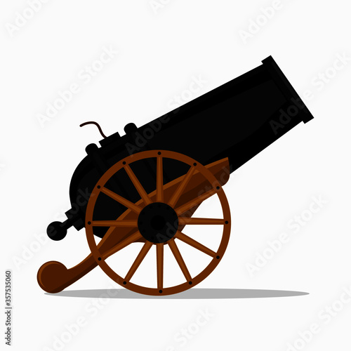 Fototapete Ancient horizontal cannon