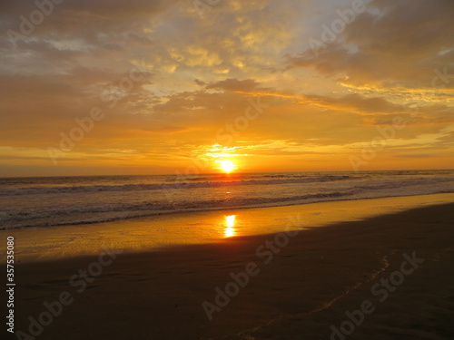 Sunset on the beach. Place: Eten beach, Lambayeque, Peru.