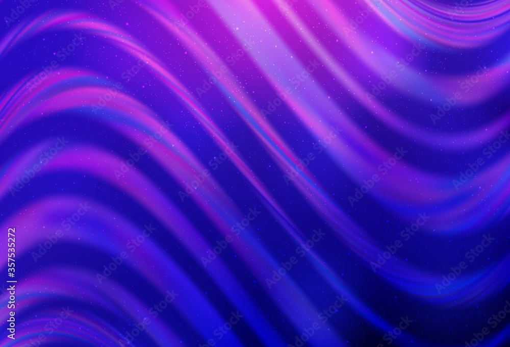Fototapeta premium Light Pink, Blue vector template with space stars.