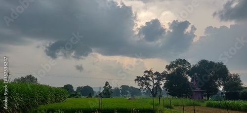 clouds over the farm
