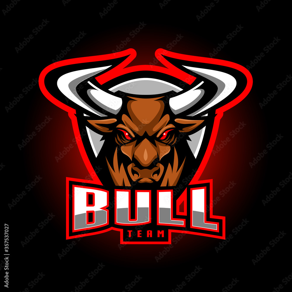 Bull Esport Mascot Logo Design