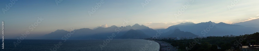 Fototapeta premium Antalya mountains after the sunset panorama