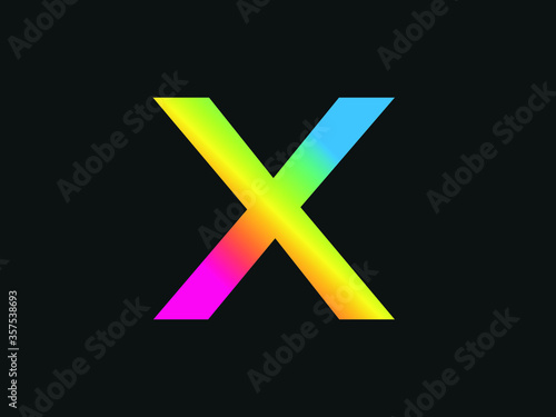 Fotografie Capital letter X vector image