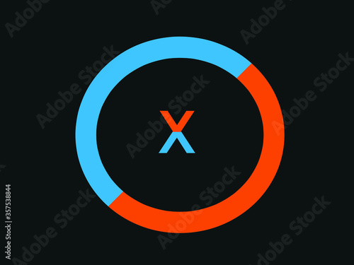 Fotografie Capital letter X vector image